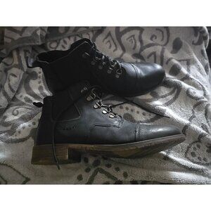 Josef Seibel Womans Chelsea Lace Up Boot Size 41 Black Msrp $180